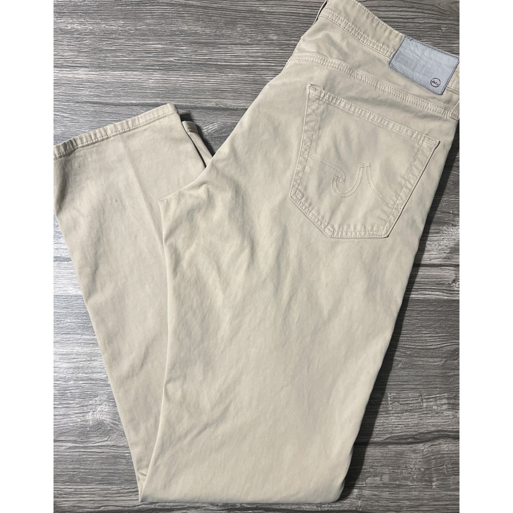 Adriano Goldschmied The Everett Slim Straight Tan Khaki Pants Size 34x32 (36x33) - Picture 2 of 12